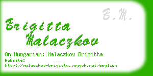 brigitta malaczkov business card